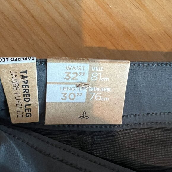 **SOLD PrAna Wonderland Rocks Men's Breathable Woven Pant 32"W 30"L in Dark Iron - Picture 7 of 9